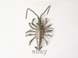 Antique and beautiful lobster sculpture in solid silver, 19th–20th century