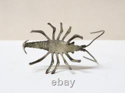 Antique and beautiful lobster sculpture in solid silver, 19th–20th century