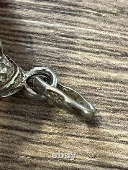 Antique articulated fish box pendant in solid silver
