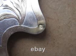 Antique beautiful cake or pie server in solid silver and vermeil in box
