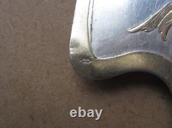 Antique beautiful cake or pie server in solid silver and vermeil in box