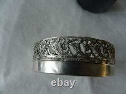 Antique blue porcelain cup from SEVRES with solid silver mount