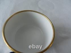 Antique blue porcelain cup from SEVRES with solid silver mount