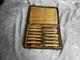 Antique Box Of 12 Knives With Solid Silver Blades Minerva