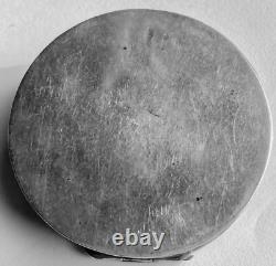 Antique box or snuffbox in solid silver with vermeil interior in Louis XV style
