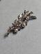 Antique Brooch In Silver And Rhinestones