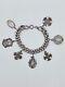 Antique Charm Bracelet With Medals In Solid Silver, 19th Century