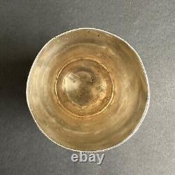 Antique cup with shell decoration, solid sterling silver Minerva, 19th/20th century