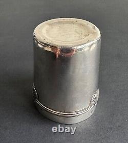 Antique cup with shell decoration, solid sterling silver Minerva, 19th/20th century