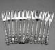 Antique Dessert Service 12 Forks In Solid Silver China Or Vietnam 235 Grams