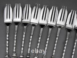 Antique dessert service 12 forks in solid silver China or Vietnam 235 grams