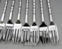 Antique dessert service 12 forks in solid silver China or Vietnam 235 grams