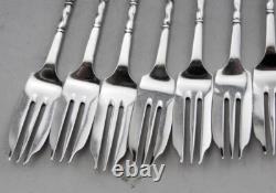 Antique dessert service 12 forks in solid silver China or Vietnam 235 grams