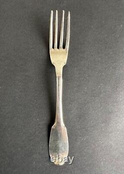 Antique farmers general silver fork sterling silver Minerva hallmarks 18th century