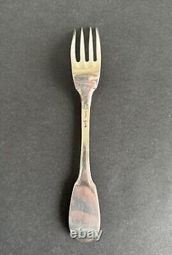 Antique farmers general silver fork sterling silver Minerva hallmarks 18th century
