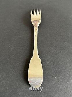 Antique farmers general silver fork sterling silver Minerva hallmarks 18th century