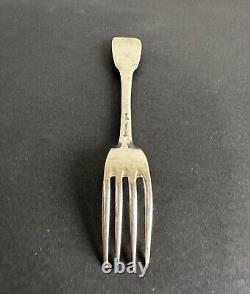 Antique farmers general silver fork sterling silver Minerva hallmarks 18th century