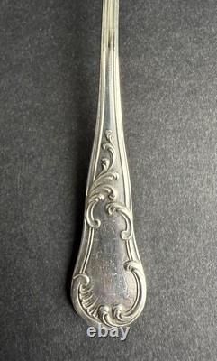 Antique olive spoon dusting device sterling silver Minerva 19th century
