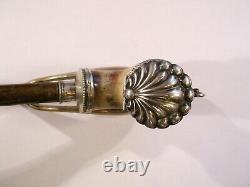 Antique pipe sea foam with sculpted silver cap and scallop shell
