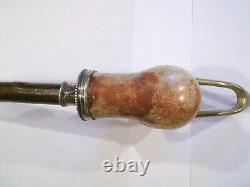 Antique pipe sea foam with sculpted silver cap and scallop shell