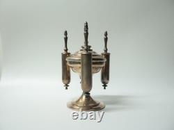 Antique rare silver-plated table cigar lighter, Napoleon III style