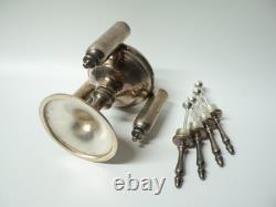 Antique rare silver-plated table cigar lighter, Napoleon III style