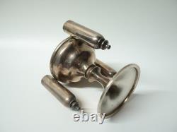 Antique rare silver-plated table cigar lighter, Napoleon III style