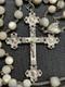 Antique Rosary Made Of Sterling Silver With Mother-of-pearl Beads