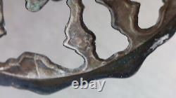 Antique salt and pepper shaker, made of solid silver and crystal, Minerva mark
