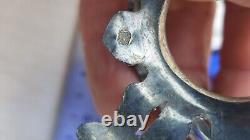 Antique salt and pepper shaker, made of solid silver and crystal, Minerva mark