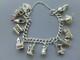 Antique Silver Bracelet With Hallmarks, 13 Assorted Charms, Approximately 36g, About 18cm Long