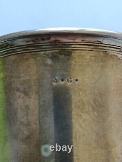 Antique silver cup tumbler Curon in solid silver by silversmith Jules Navarre