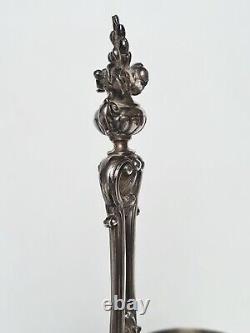 Antique silver oil and vinegar server (minerva) 19th century