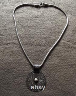 Antique silver pendant necklace