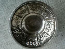 Antique silver powder shaker solid silver hallmark