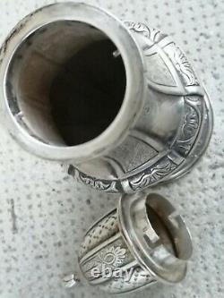 Antique silver powder shaker solid silver hallmark