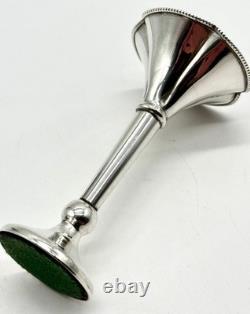 Antique silver single-stem vase, Edwardian style, lion passant hallmark