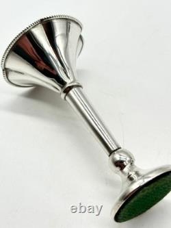 Antique silver single-stem vase, Edwardian style, lion passant hallmark