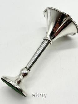 Antique silver single-stem vase, Edwardian style, lion passant hallmark