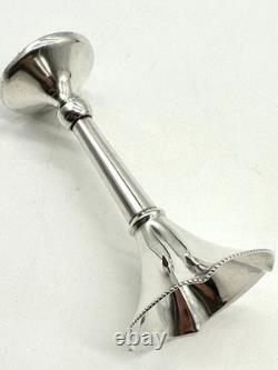 Antique silver single-stem vase, Edwardian style, lion passant hallmark