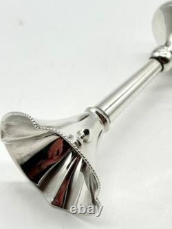 Antique silver single-stem vase, Edwardian style, lion passant hallmark