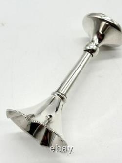 Antique silver single-stem vase, Edwardian style, lion passant hallmark