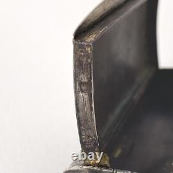 Antique silver snuffbox engraved with Minerva hallmark, France, circa 1860