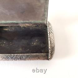 Antique silver snuffbox engraved with Minerva hallmark, France, circa 1860