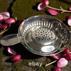 Antique silver tastevin Rolesco Minerve 950 with lid and 20th-century case