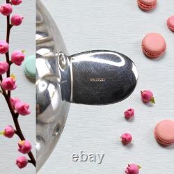 Antique silver tastevin Rolesco Minerve 950 with lid and 20th-century case