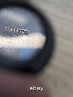 Antique silver tastevin Rolesco Minerve 950 with lid and 20th-century case