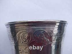 Antique silver timbale, Minerva hallmark, 60 g