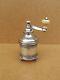Antique Small Silver Solid Pepper Mill With Minerva Hallmark Xix 160.6 Grs With Crank