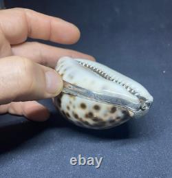 Antique snuffbox in speckled shell and solid silver early 19th century